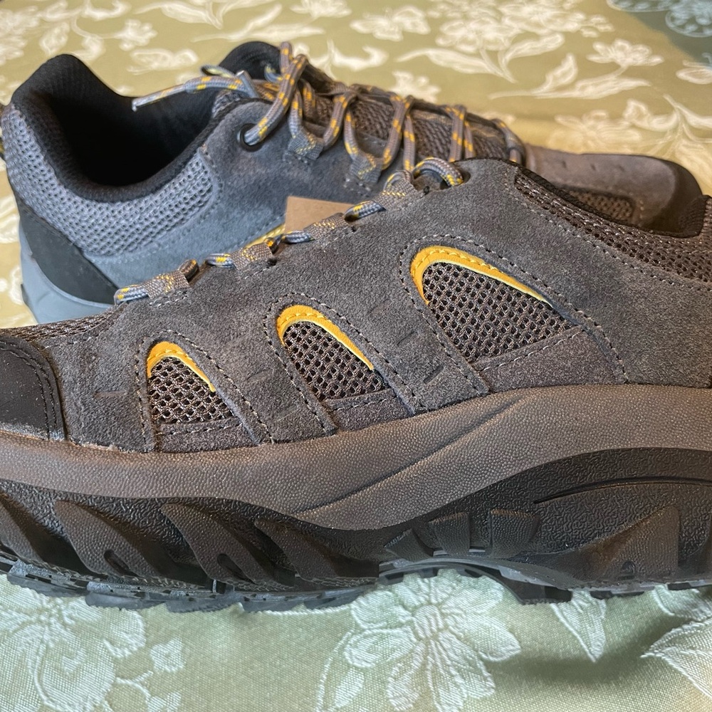 BearPaw Gray and Yellow Mens Athletic Shoes with Breathable Design